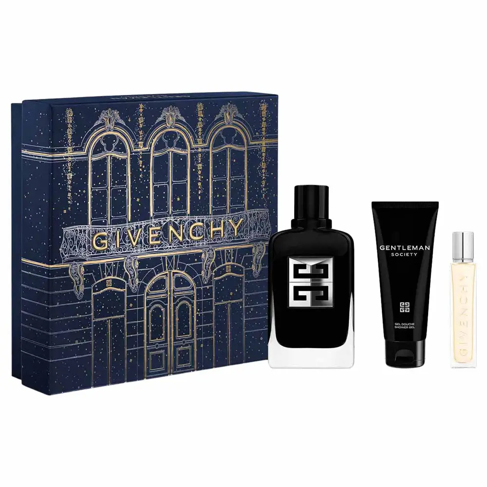 Givenchy Gentleman Society Gift Set for men on a marble vanity