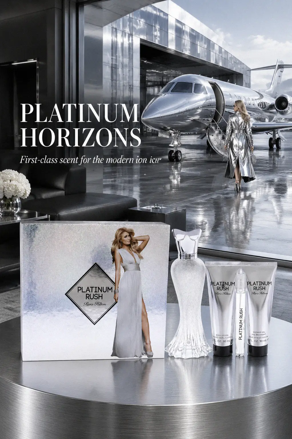 Platinum Rush 4 Piece Gift Set on Vanity
