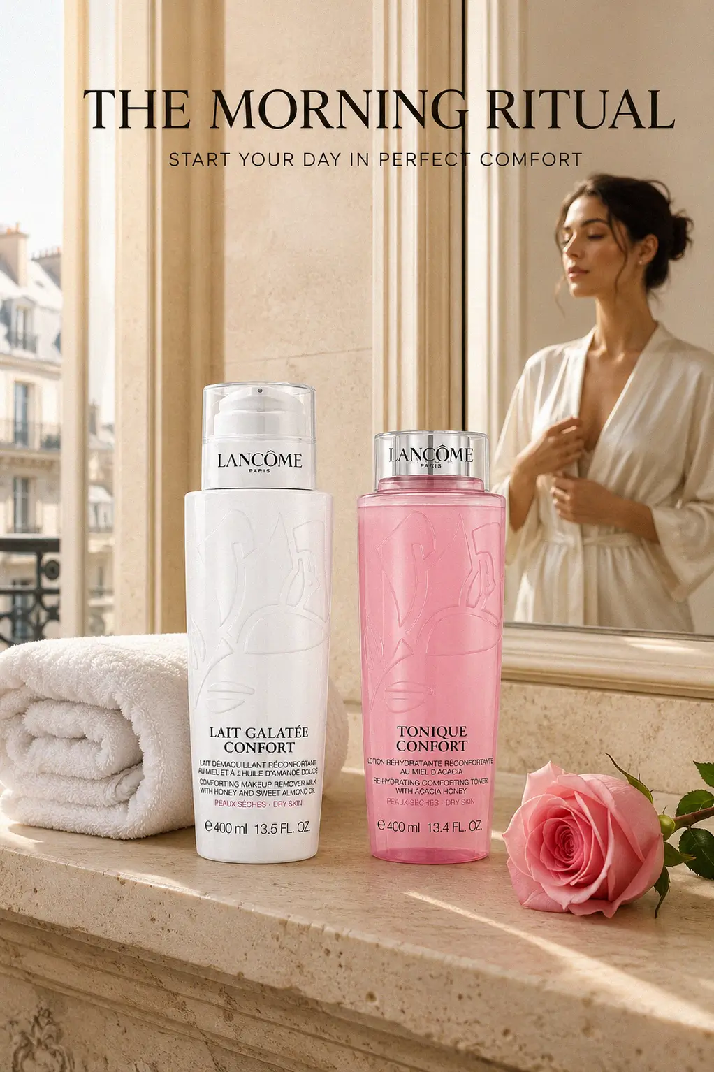 Lancome luxury skincare duo for dry skin