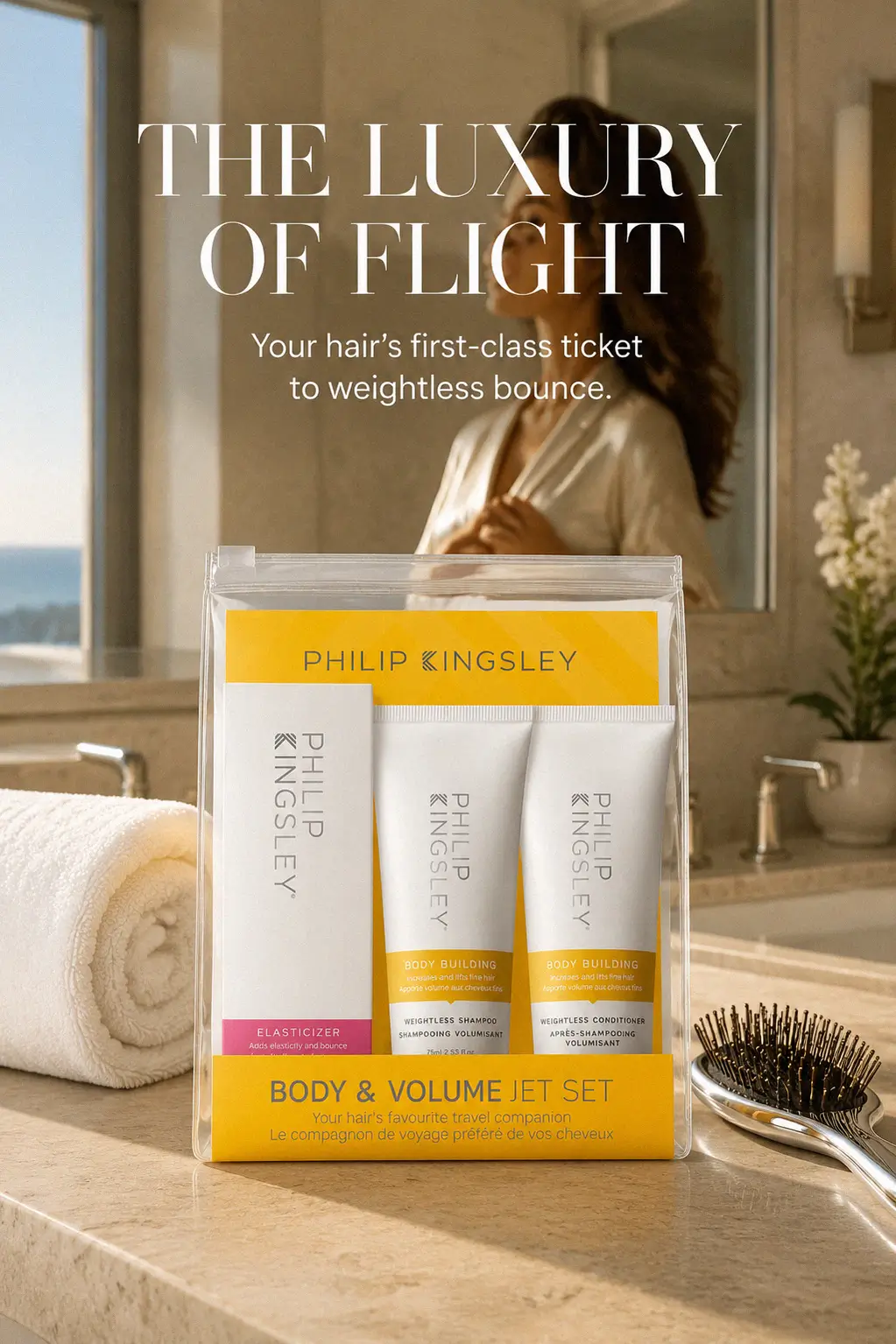 Premium hair care set for volume